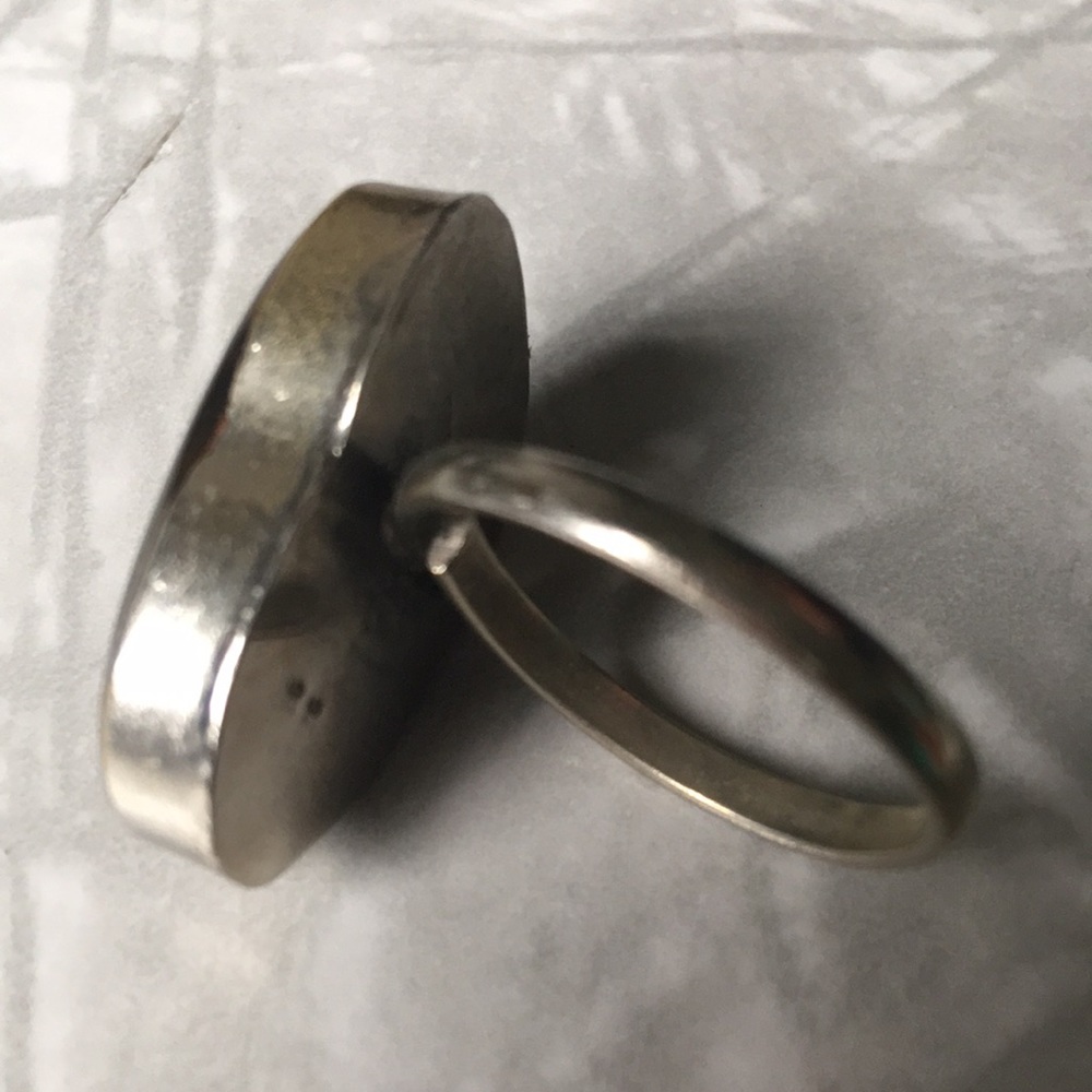 Amber Silver Ring - Picture 3 of 7